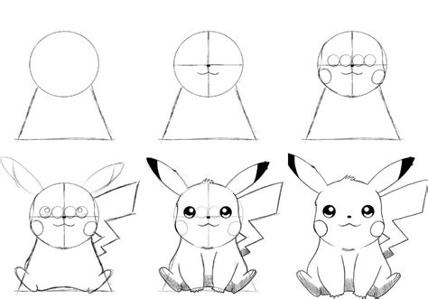 Como desenhar o Pokémon Pikachu